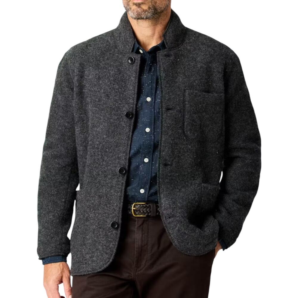 Huckberry Flint and Tinder Boiled Wool Chore Blazer XXL Unstructured Grey Jacket